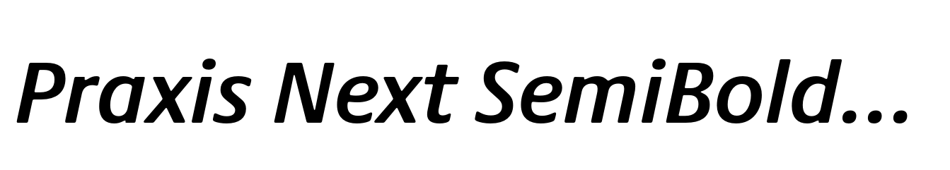 Praxis Next SemiBold Italic